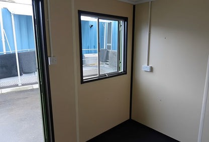 Green 10ft Modified Shipping Container Office