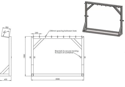 10 ft x 8 ft Rigging Loft / Tackle Store / Steel Storage Container Bespoke